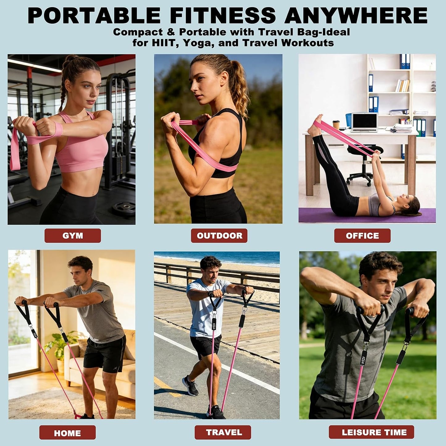 Home Workout Pilates Kit for Women, Better me Pilates Ring and Ball Set Essentials Equipment, with 5 Resistance Bands, Massager Roller, Yoga Starter Accessories for Toning Arms, Thighs & Core