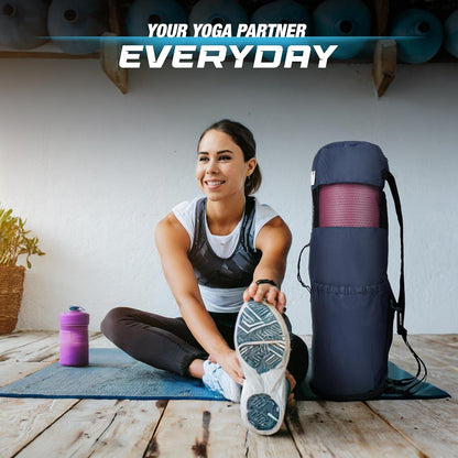 MAGNILAY Yoga Mat Bag - for Women and Men, Yoga Bag with Pockets and Adjustable Strap, Yoga Mat Carrier, Fits Mats Blocks and Yoga Accessories for Workouts, (32" L)