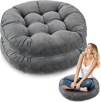 Jerify Floor Pillow Cushions Large Round Square Large Meditation Floor Pillow for Classroom Adult Meditation Picnic Party Seating Learning Daycare School(Square,Mixed Colors,4 Pcs)