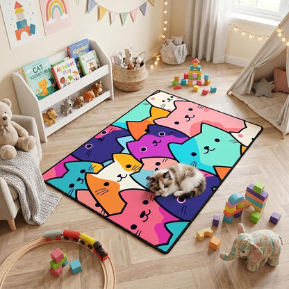 Black Girl Area Rug for Bedroom African American Rugs for Room Princess Carpet Kids Rugs for Bedroom African Girls Carpet for Living Room Teen Girls Yoga Mats, Pink, 4'×5'