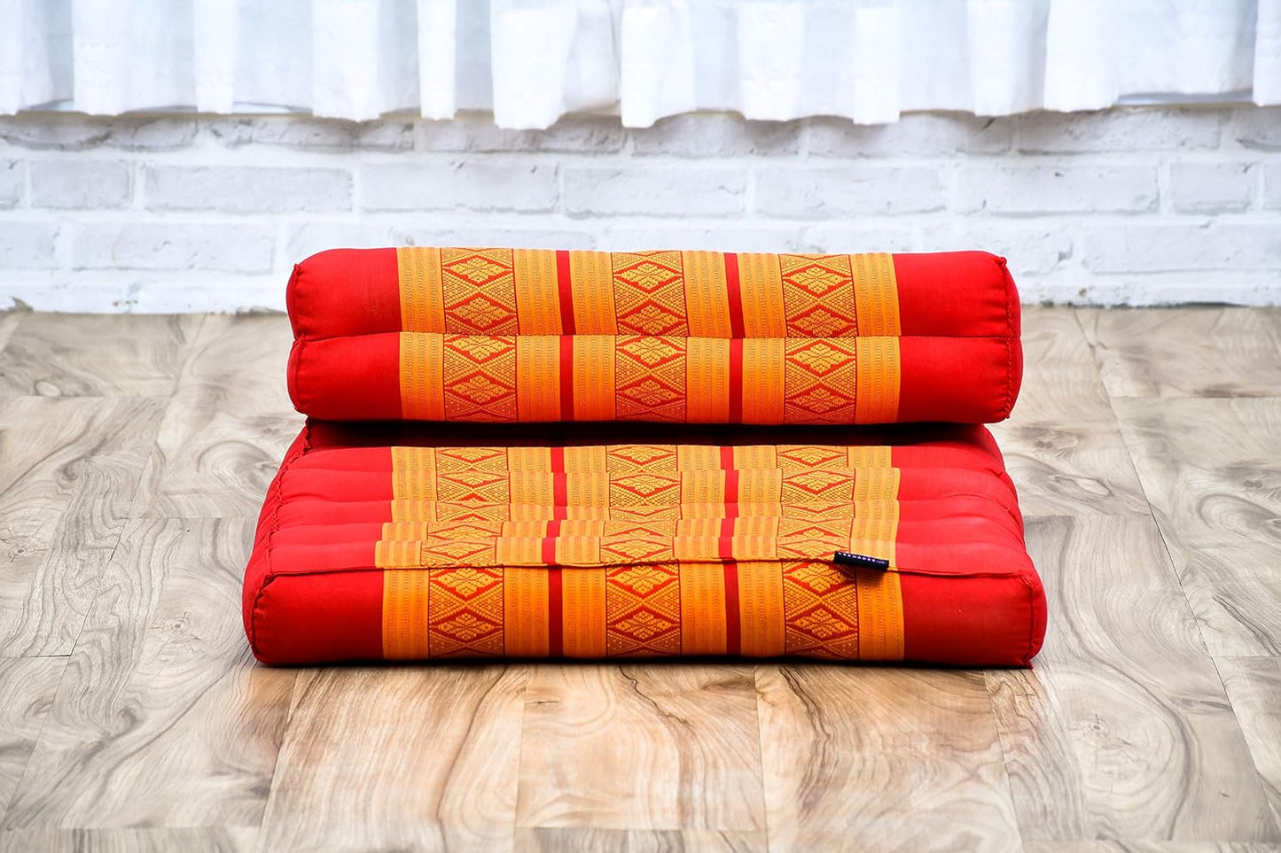 Leewadee Foldable Floor Mattress – 2 in 1 Floor Meditation Mat for Yoga and Relaxation, Seating Futon with Kapok