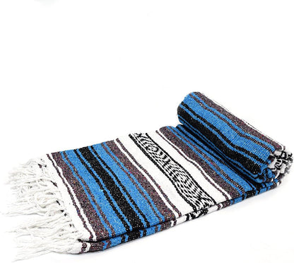 Open Road Goods Bulk Falsa Blankets - Handwoven Authentic Mexican Falsa - Great for Weddings, Yoga, Beach, Picnics, or Mexican Throw! (Tan, 7 Pack)