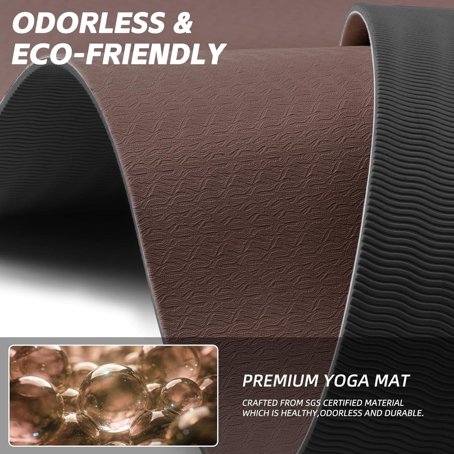 PAIDU Extra Long Wide Yoga Mat 76"x33"x2/5 Inch - Non Slip Thick Exercise Mat for Home Gym, Yoga, Pilates & Workouts