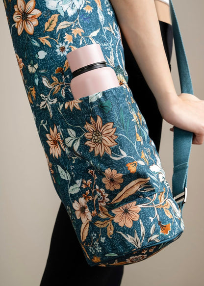 Maison d' Hermine Yoga Mat bag, Cylindrical bag for Woman&Men, yoga mat Bag &Adjustable shoulder straps Yoga Mat Carrier Bag with Drawstring Water Bottle Pocket and zipper pocket Easter Gifts