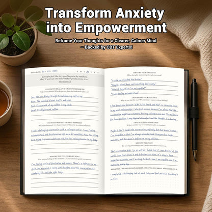 Guided Anxiety Journal for Women & Men – Cognitive Behavioral Therapy (CBT) Journal with Mindfulness Prompts, Anti-Anxiety Techniques, Overthinking & Brain Dump Journals – A Thoughtful Gift for Mental Health & Wellness