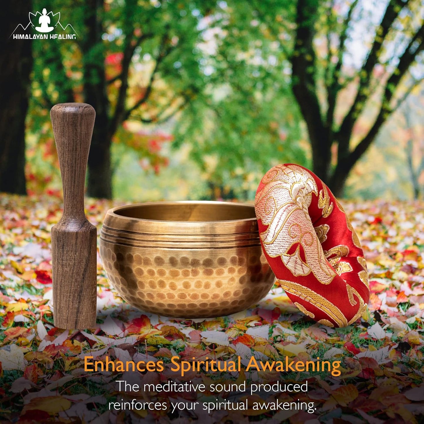 HIMALAYAN HEALING® Tibetan Singing Bowls Set~ Meditation Sound Bowl hand Hammered in Nepal For Yoga, Meditation, Mindfulness, Healing & Chakra balancing~