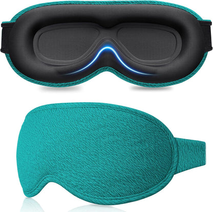Gritin 100% Blackout Sleep Eye Mask for Women Men, Zero Pressure Sleeping Mask - Ergonomic Design 3D Cutout Eye Movement and Eyelash Friendly Night Blindfold, Ultra Soft Comfortable for Sleeping