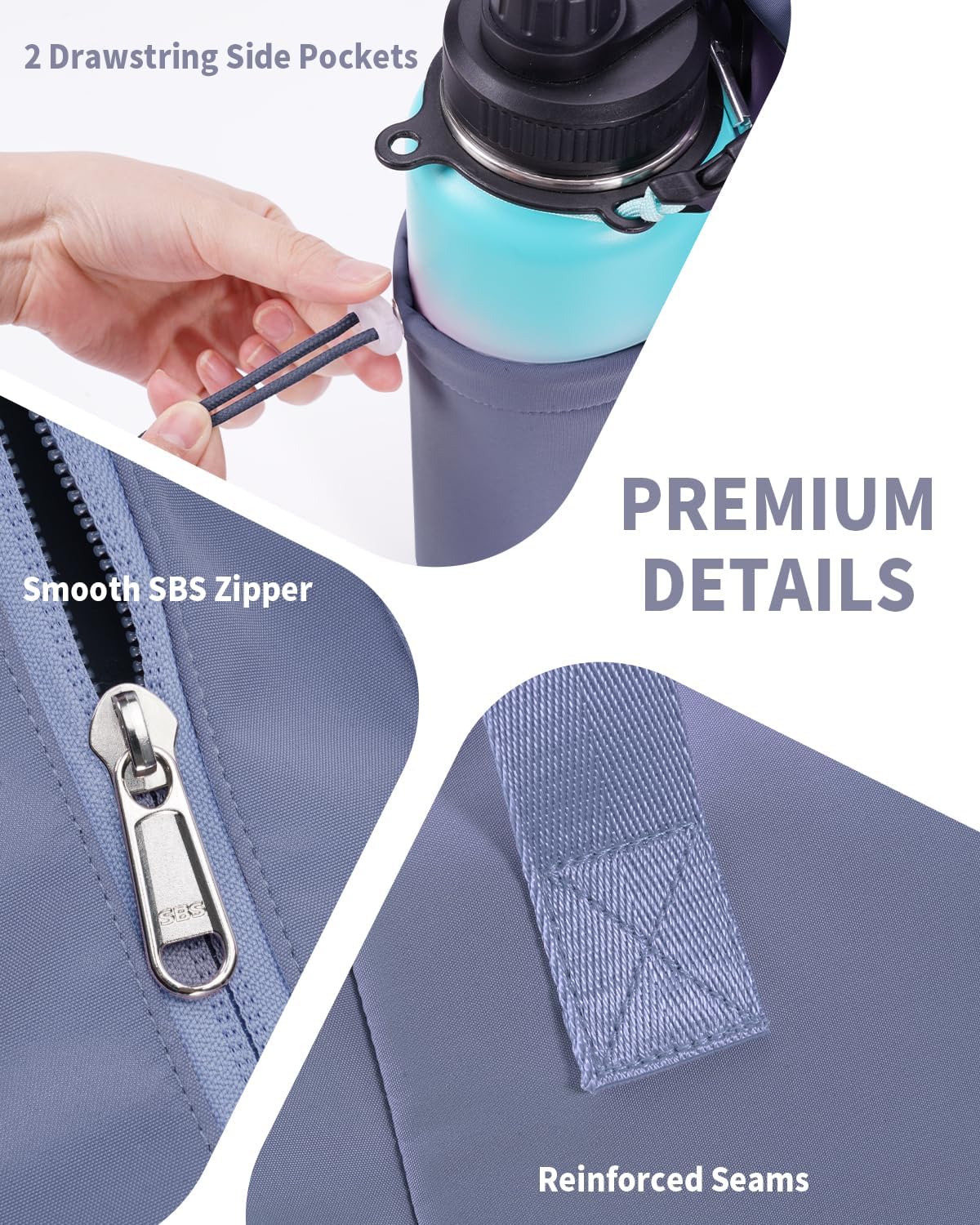 sportsnew Yoga Mat Bag Tote Yoga Gym Bags For Women Men with Waterproof Wet Pocket & Hook-and-loop, Quick Access Storage Yoga Mat Bag Carrier