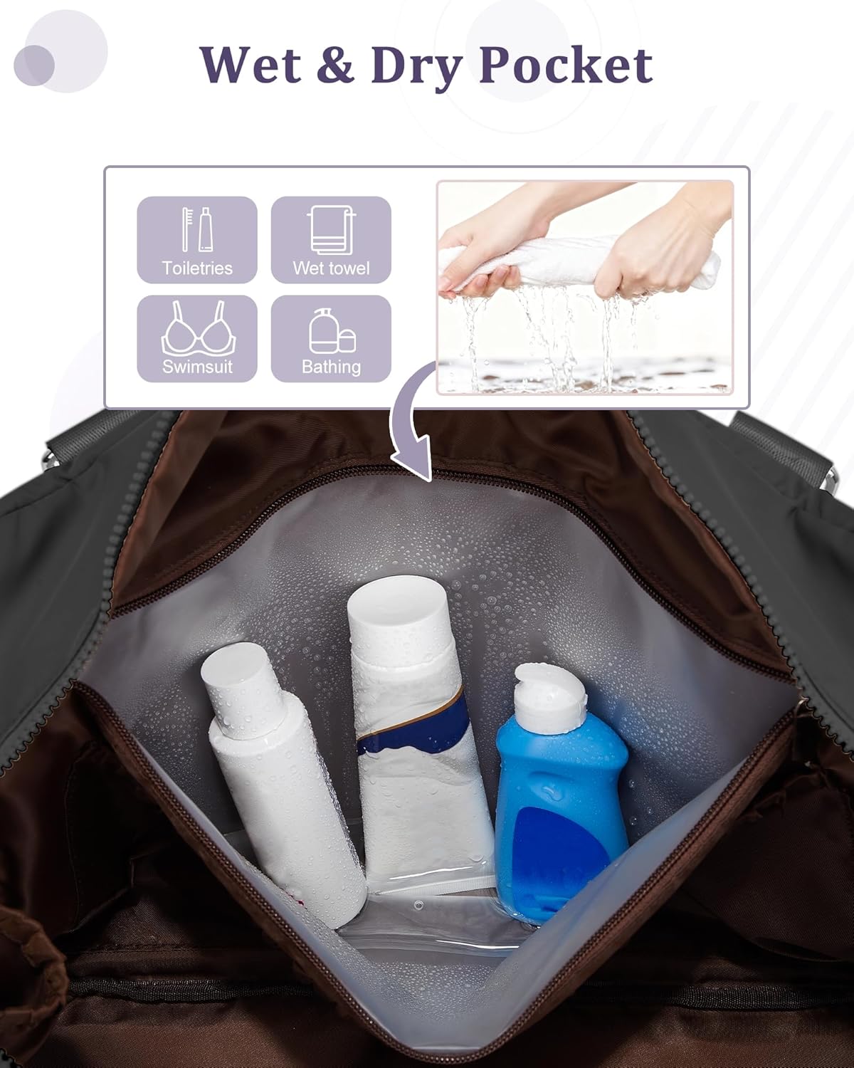 Gym Bag Womens Mens with Shoes Compartment and Wet Pocket Travel Duffel Bag for Women for Plane Sport Gym Tote Bags Swimming Yoga Waterproof Weekend Overnight Carry on Bag Hospital Holdalls - Colors A