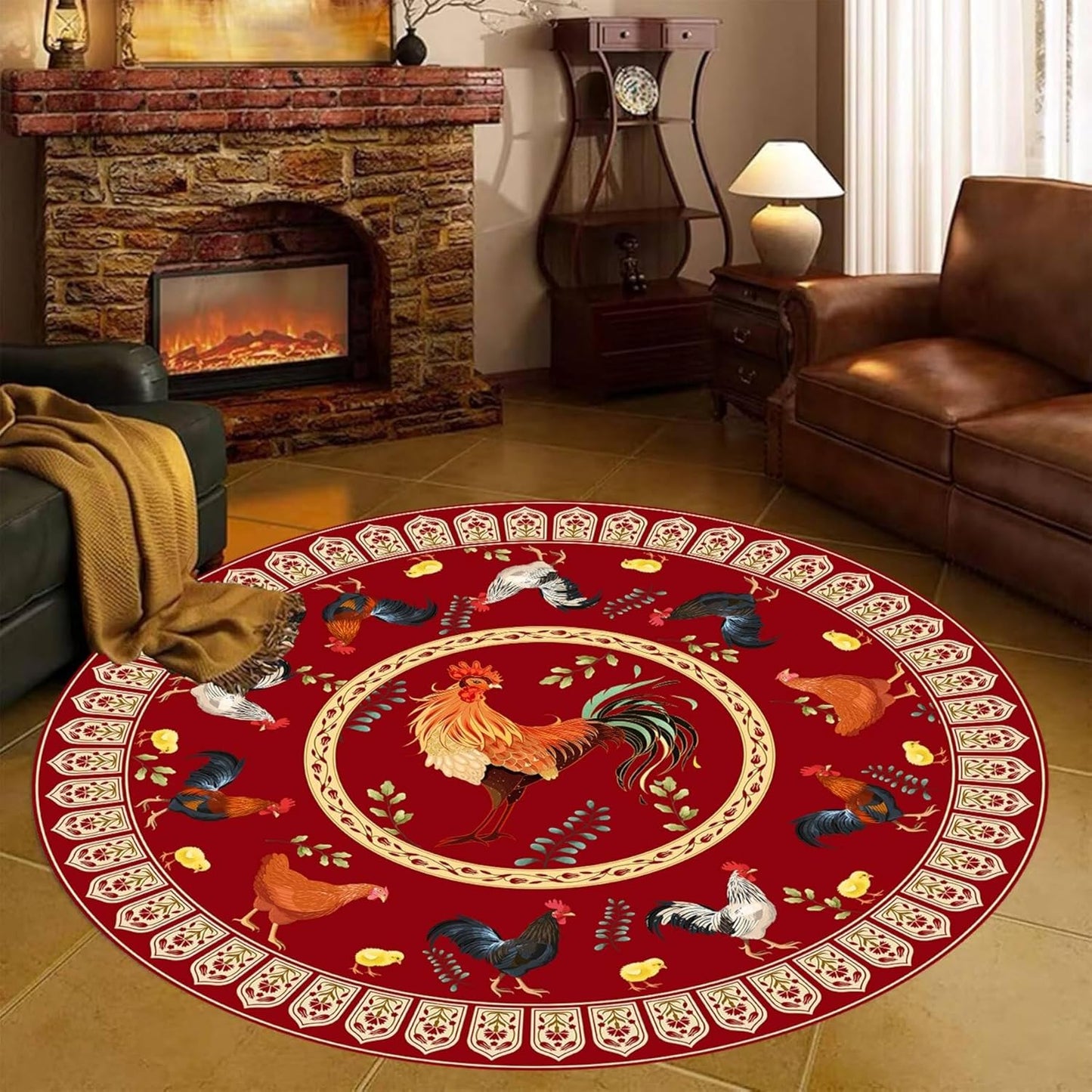 Black Snake Round 4ft Area Rug Wild Serpent Snakeskin Black Circle Rug Gothic Non-Slip Floor Mat for Bedroom Living Room Study Playing Round Yoga Mat Washable Carpet