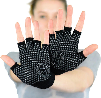 Mato & Hash Yoga Pilates Fingerless Exercise Grip Gloves