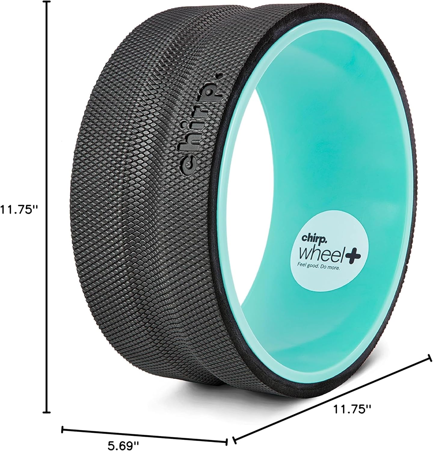 Chirp Wheel Foam Roller – Targeted Back & Neck Relief, Lumbar Spine Stretcher, Spinal Decompression Back Stretcher, Massage Roller with Density Foam for Physical Therapy, Supports 500lbs, 4-Pack Black
