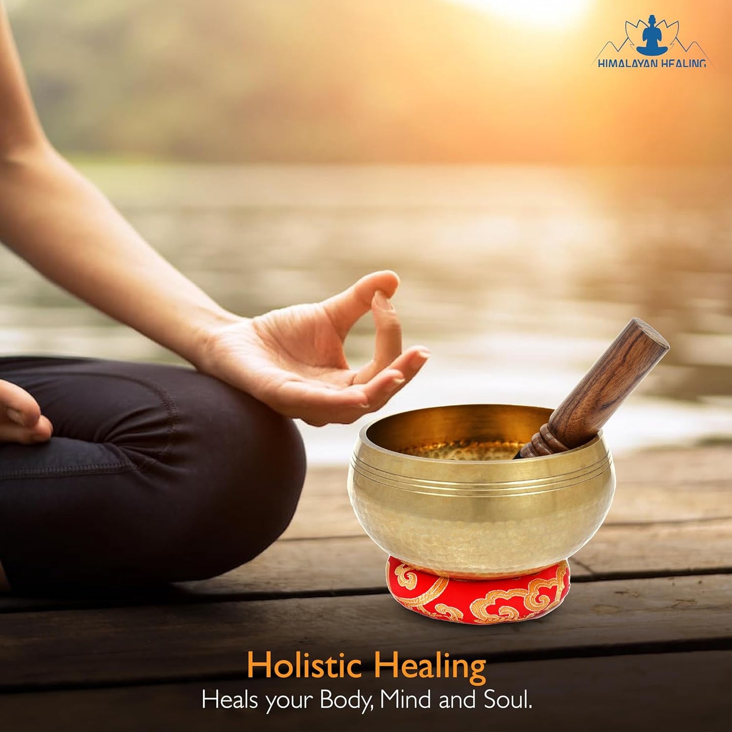 HIMALAYAN HEALING® Tibetan Singing Bowls Set~ Meditation Sound Bowl hand Hammered in Nepal For Yoga, Meditation, Mindfulness, Healing & Chakra balancing~