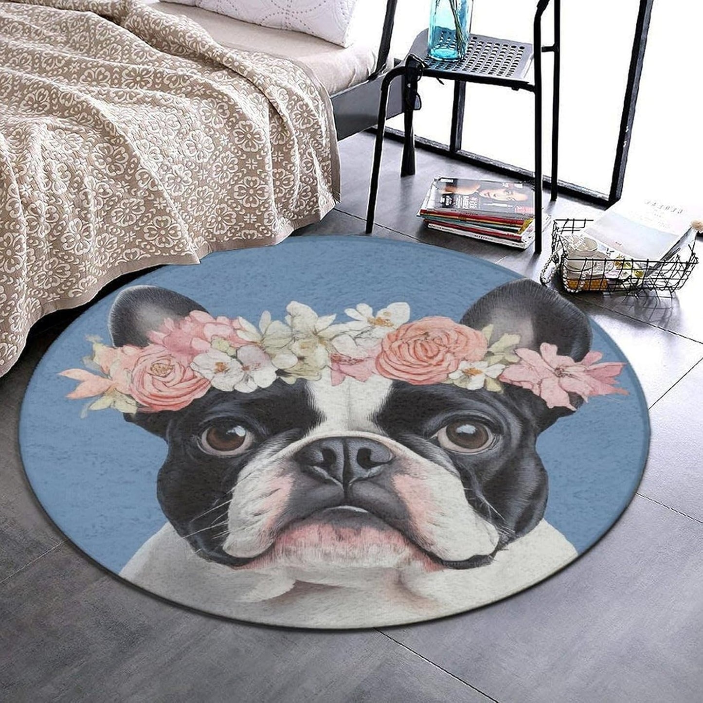 Room Sofa Yoga Soft Round Carpet, Home Decor Non Slip Kitchen Office Circle Rug, Machine Washable Modern Round Area Rug Beach Turtles, 60inch