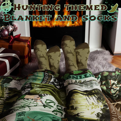 HunnmingRe 2 Pcs Unique Yoga Blanket and Socks Gifts for Yoga Lovers 50" x 60" Restorative Instructor Teacher Mother's Day Birthday Gag Gifts for Meditation Gymnasts Women Girls