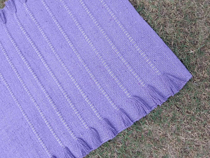 Jaipur art & Rugs Organic Cotton Yoga Mat - Eco-Friendly Hand-Woven Rug - Non Slip & Thick (24”x72”x5mm) for Everyday Fitness at Home - Comfortable Extra-Long