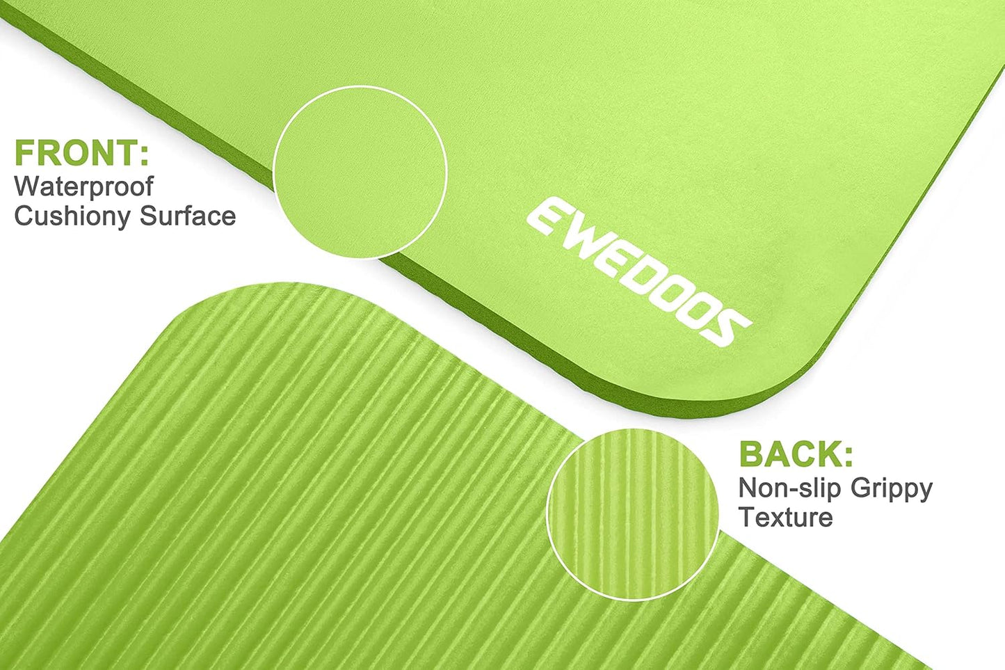 Ewedoos Yoga Knee Pad Cushion - Non-Slip Mat for Floor Exercises - Yoga Mat Accessory
