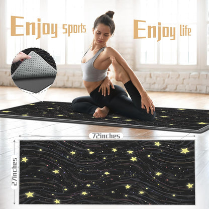 Yoga Mat Towel,Hot Yoga Towel High-Definition Pattern,Machine Washable with Ultra-Absorbent Yoga Towels for Hot Yoga Non Slip for Fitness,Exercise,Pilates,72 x 27 in,Pink and Green Gradient