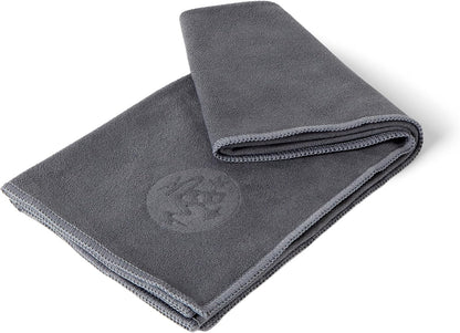 Manduka eQua Hot Yoga Mat Towel - 71" | Rapid Moisture Activated Grip | Ultra Soft Microfiber | Quick Dry | Lightweight, Travel Friendly Mat Layer | 71 x 24 inches | Thunder