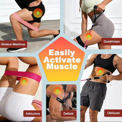 Home Workout Pilates Kit for Women, Better me Pilates Ring and Ball Set Essentials Equipment, with 5 Resistance Bands, Massager Roller, Yoga Starter Accessories for Toning Arms, Thighs & Core