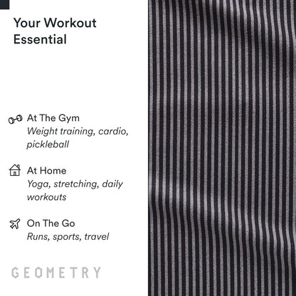 GEOMETRY Gym Towel for Working Out - Compact & Quick Dry, Super Absorbent Microfiber Sweat Towel - Premium Microfiber for Gym - Zig, 16" x 30", 1 Piece
