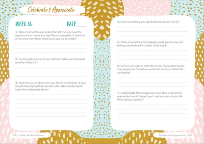 A Year of Mindfulness: A 52-Week Guided Journal to Cultivate Peace and Presence (A Year of Reflections Journal)