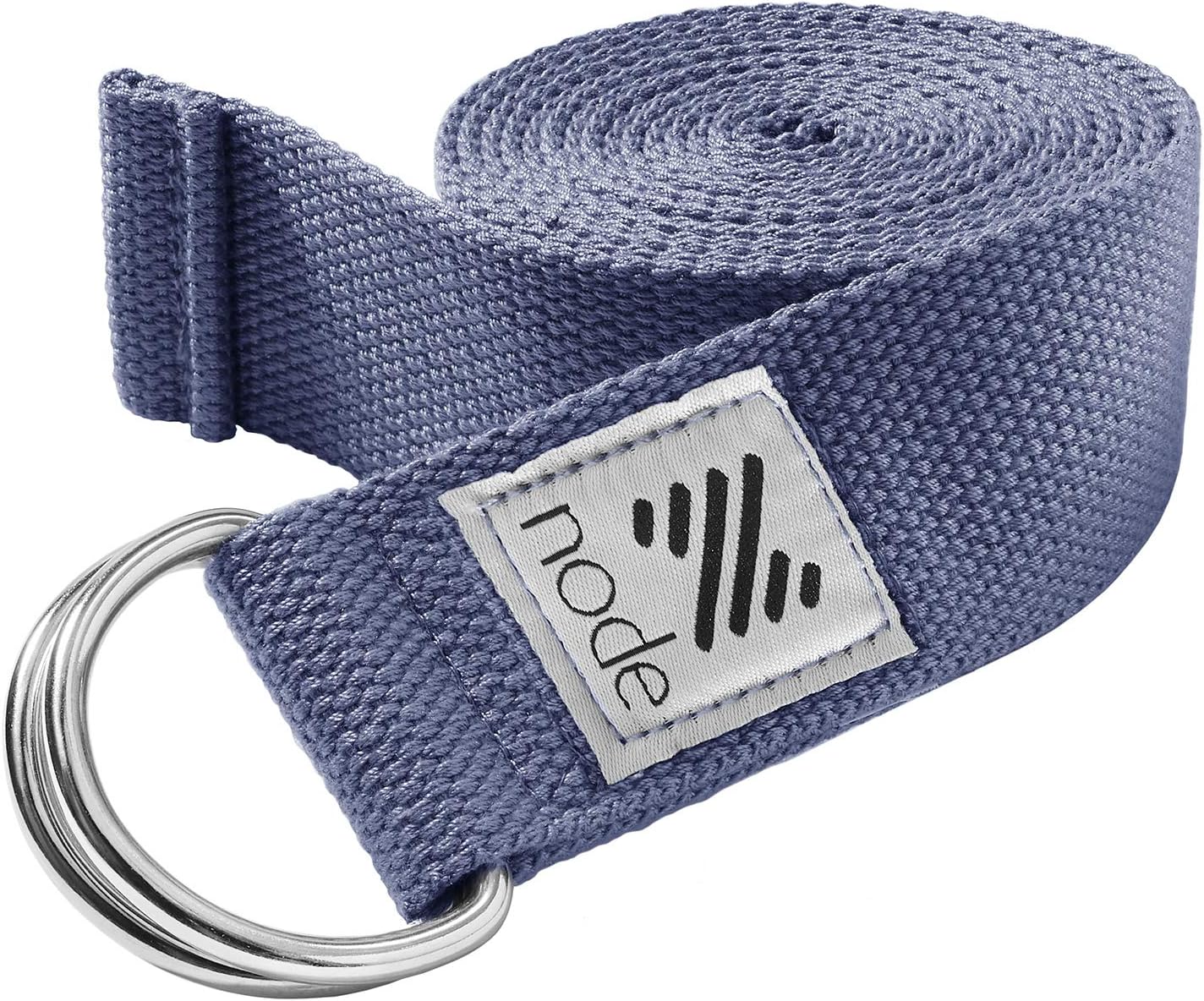 7-1/2' Yoga Strap for Stretching, Woven Cotton Blend Yoga Strap with Adjustable D-Ring Buckle for Exercise, Therapy and Fitness
