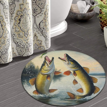 Room Sofa Yoga Soft Round Carpet, Home Decor Non Slip Kitchen Office Circle Rug, Machine Washable Modern Round Area Rug Beach Turtles, 60inch