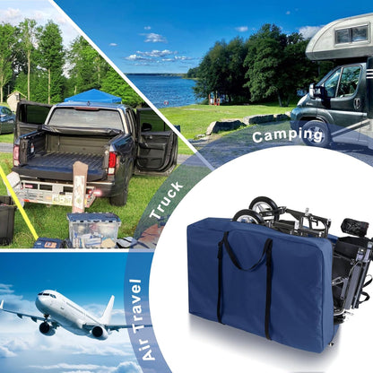 Explore Land Heavy Duty Chair Storage Bag for Folding Longue Zero Gravity Light Weight Transport Folding Rollator Walker (Black)