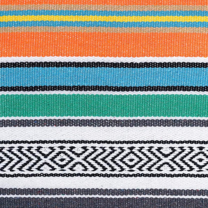 Airooglee 69" L x 51" W Large Mexican Blanket - Perfect as Yoga Outdoor Beach Serape Picnic Camping Woven Blanket, Boho Home Décor - Red