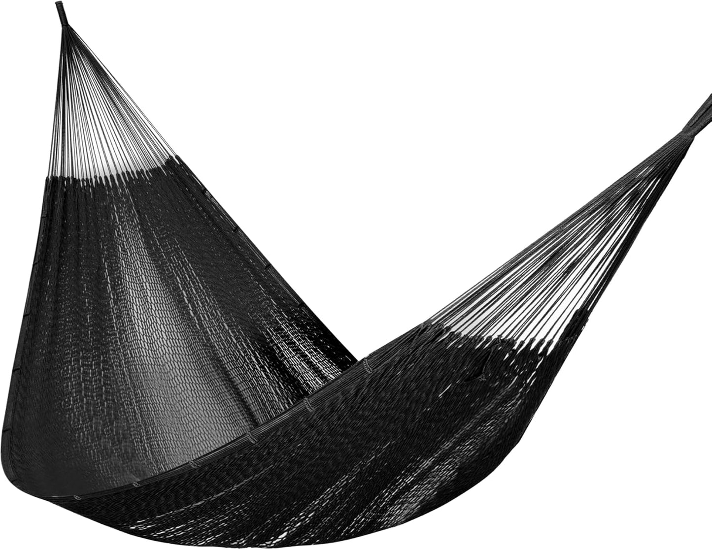 PNAEUT Handwoven Mayan Hammocks, Double Rope Hammock for Outdoor Outside & Indoor, Thick Soft 600 lbs Capacity Heavy-Duty, Includes Tree Straps, Carabiners & Carrying Bag (Nature, X-Large)