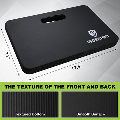 WORKPRO Extra Thick Kneeling Pad, Soft NBR Foam Cushioning for Knee, Large Foam Kneeler Mat for Gardening, Bathing Baby, Exercise, Workout Supplies, 17.5 x 11 x 1.5 in, Black