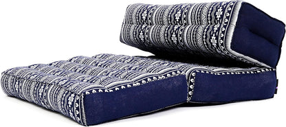 Leewadee Foldable Floor Mattress – 2 in 1 Floor Meditation Mat for Yoga and Relaxation, Seating Futon with Kapok