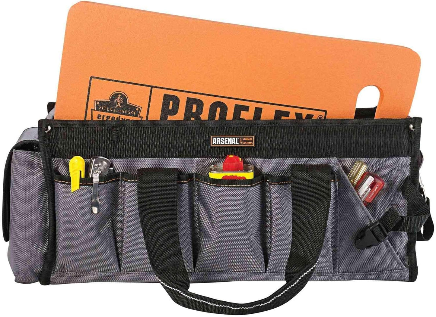 Ergodyne ProFlex 375 Kneeling Pad, Foam Knee Cushion, Water Resistant Kneeling Mat, 8" x 18" x 1,Orange, Compact