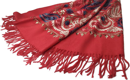 Urban CoCo Women's Embroidered Oversize Tassel Shawl Scarf Wraps for Women