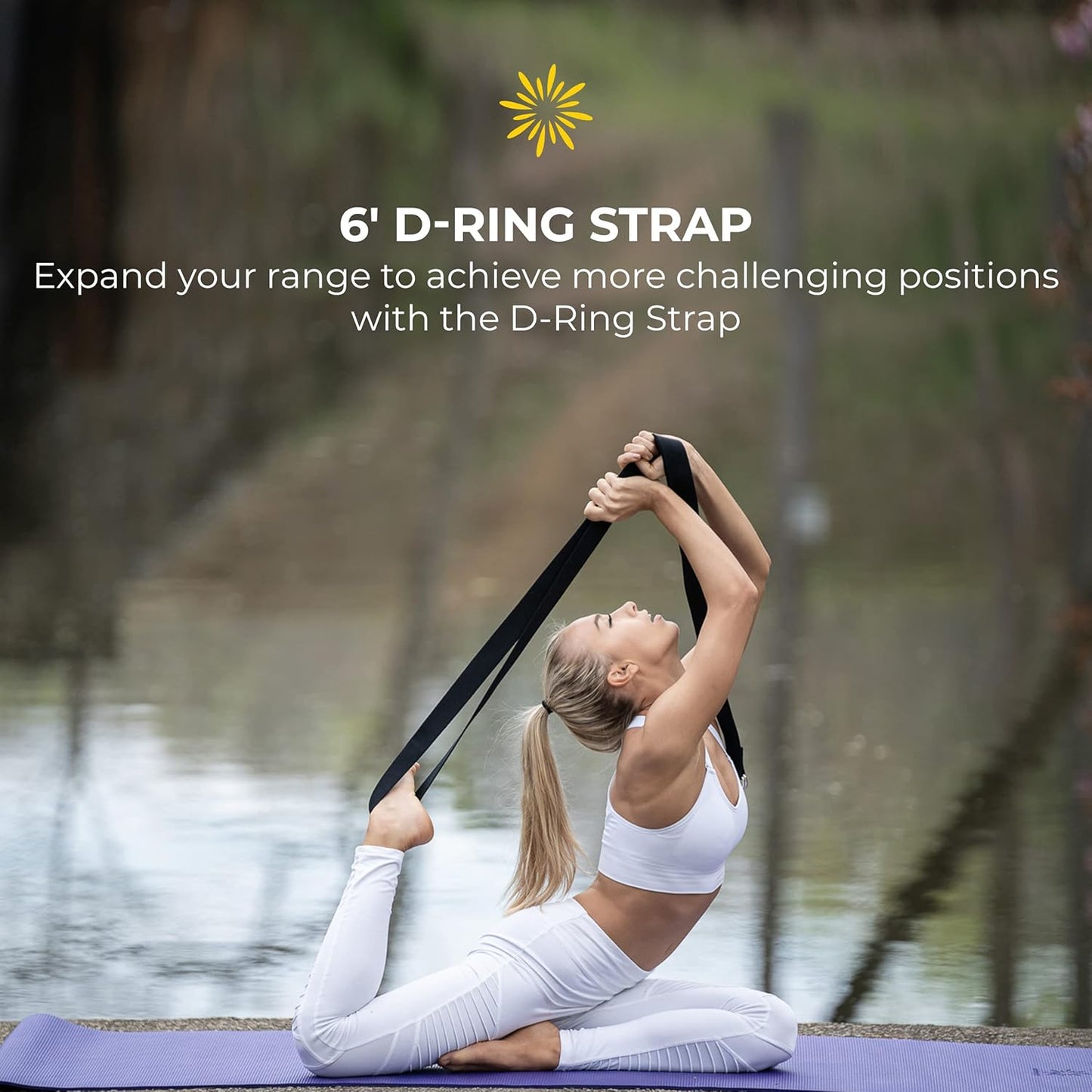 Sunshine Yoga 6-Pack Restorative Yoga Kit, 1 Yoga Bolster (24" x 12" x 6"), 2 Yoga Blocks (4" x 6" x 9"), 1 6ft D-Ring Yoga Strap, 1 Mexican Yoga Blanket, and 1 Unscented Sateen Eye Pillow