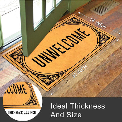 MELODADDY Funny Welcome Doormat Front Door Decor Rugs with Rubber Back 30"(L) x 18"(W) Personalized Matt Outside Entrance (Leave Your Worries At the Door Yoga Meditation Namaste)