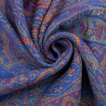 Ciormis Two Tone Silky Paisley Pashmina Shawl Scarf,Soft Women's Rave Jacquard Pashminas Wrap Scarves