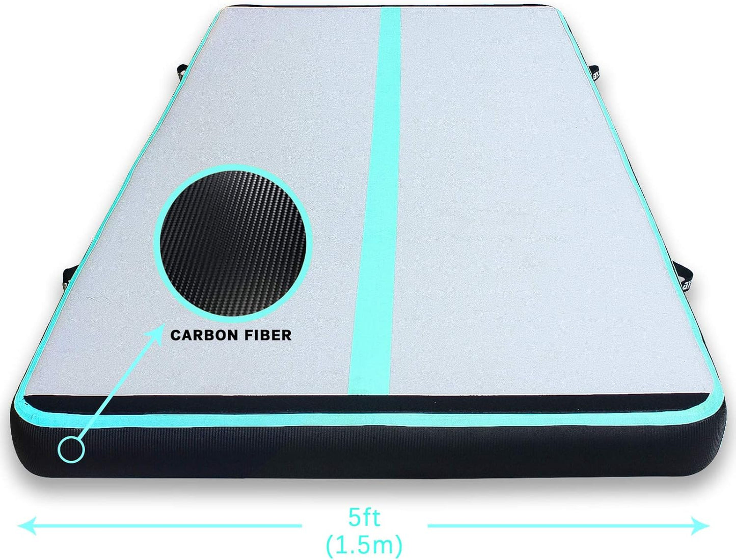 AKSPORT Gymnastics Air Mat Tumble Track Tumbling Mat Inflatable Floor Mats with Air Pump for Home Use/Tumble/Gym/Training/Cheerleading/Parkour/Beach/Park/Water