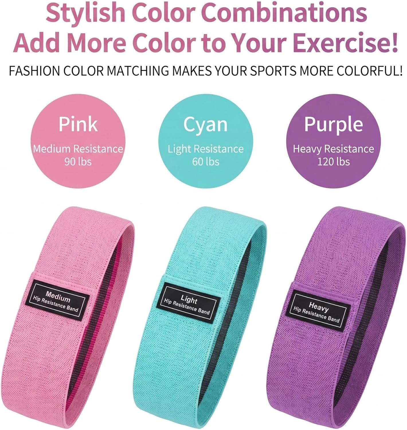 Premium Non-Slip Fabric Resistance Bands -