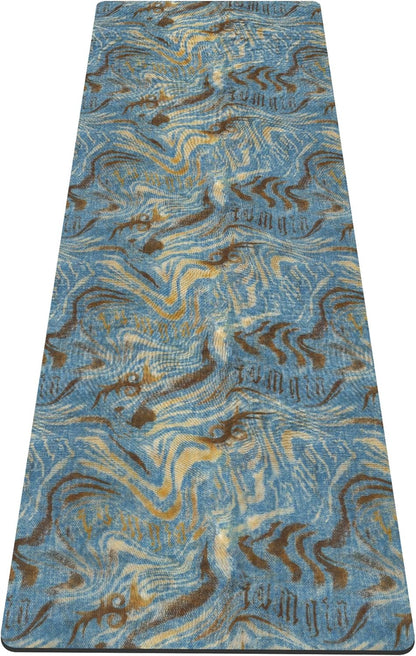nuveti Yoga Mat Print Extra Thick TPE Non Slip Fitness Exercise Mat with Carrying Bag,72"x24" Extra Thick 6MM Exercise & Workout Mat for Yoga, Pilates Fitness and Floor Exercises - Colors A