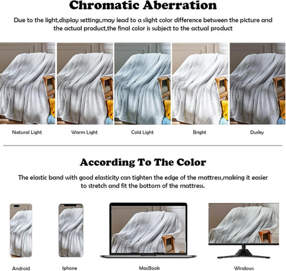 NEWCOSPLAY Super Soft Throw Blanket Light Purple Premium Silky Flannel Fleece Leaves Pattern Lightweight Bed Blanket All Season Use (Light Purple, Throw(50"x60")) - Colors A