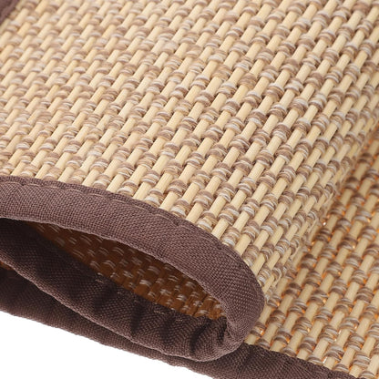 Beavorty Bamboo Rug Woven Straw Seat Cushion Japanese Style Rattan Futon Sitting Pad Tatami Floor Pillow for Zen Garden Yoga Practice or Meditation Light Brown Japanese Tatami Mat