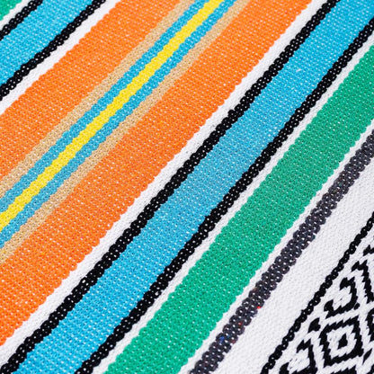 Airooglee 69" L x 51" W Large Mexican Blanket - Perfect as Yoga Outdoor Beach Serape Picnic Camping Woven Blanket, Boho Home Décor - Red