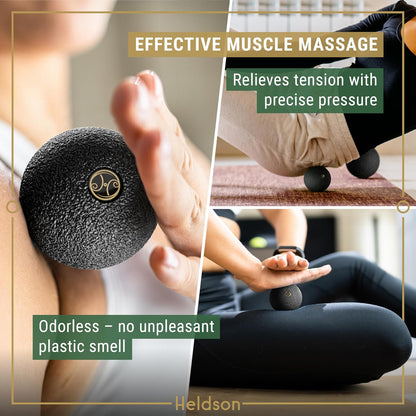 HELDSON® EPP Fascia Massage Balls Set [6cm & 8cm] – Trigger Point Massage Ball for Back, Feet & Neck – Deep Tissue Muscle Release & Myofascial Therapy – Lightweight & Firm