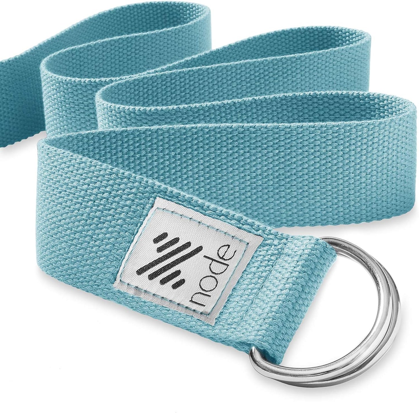 7-1/2' Yoga Strap for Stretching, Woven Cotton Blend Yoga Strap with Adjustable D-Ring Buckle for Exercise, Therapy and Fitness