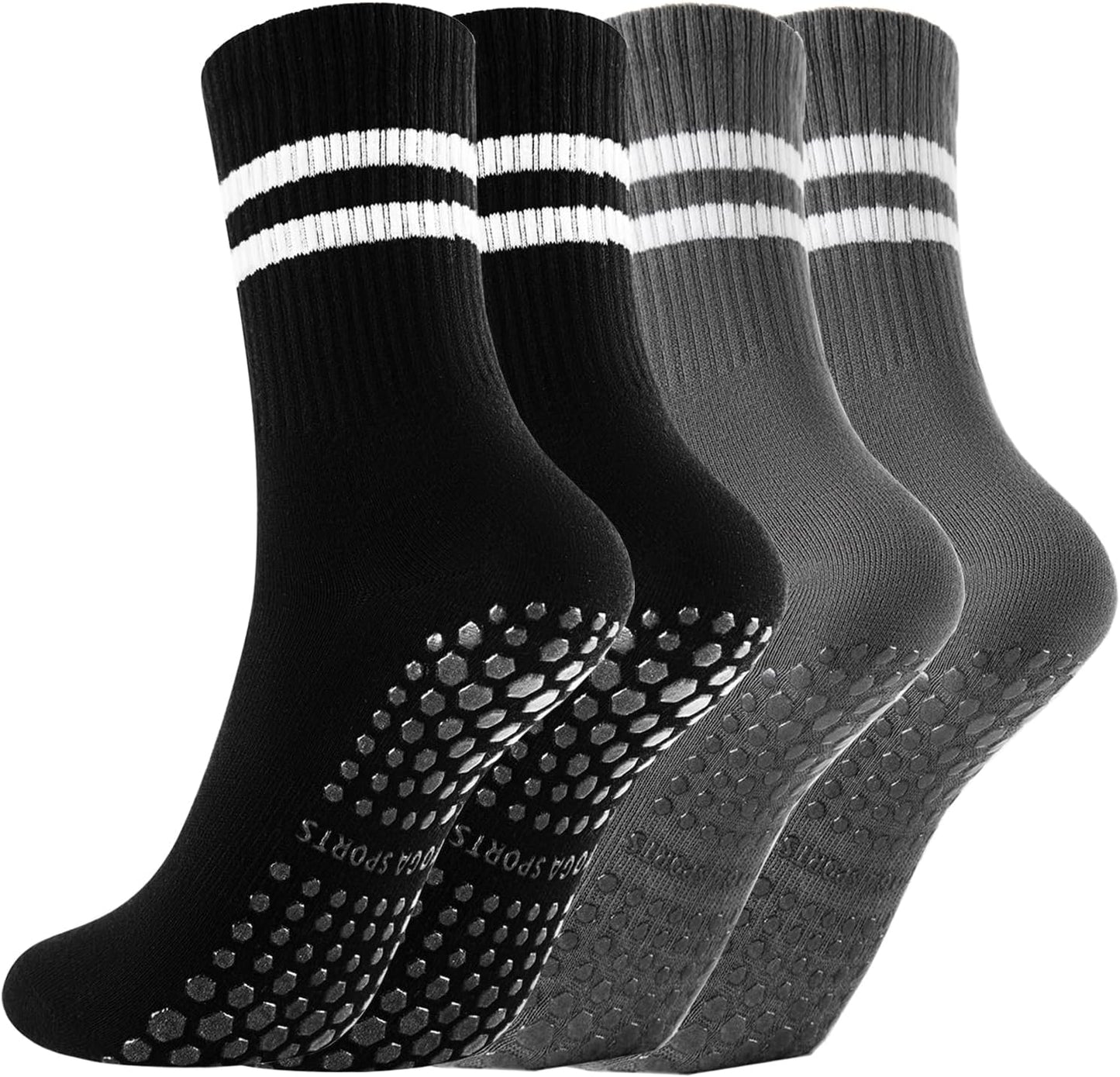 Non Slip Yoga Grip Pilates Socks for Women and Men Anti Slipper Grippy Socks for Ballet, Hospital, Dance