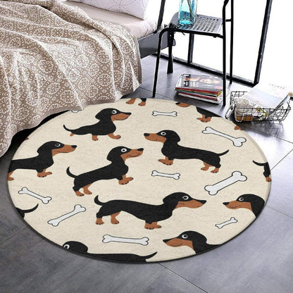 Large Home Decor Mat, Soft Round Yoga Carpet, Non Slip Machine Washable Home Office Circle Rug Gothic Witchy Sun Moon Mushroom Moth