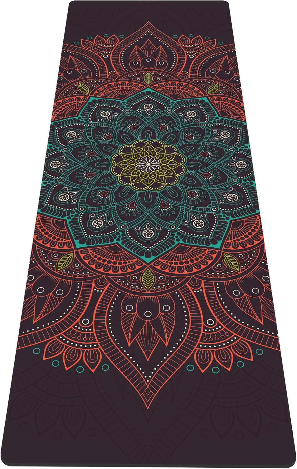 nuveti Yoga Mat Print Extra Thick TPE Non Slip Fitness Exercise Mat with Carrying Bag,72"x24" Extra Thick 6MM Exercise & Workout Mat for Yoga, Pilates Fitness and Floor Exercises - Colors B