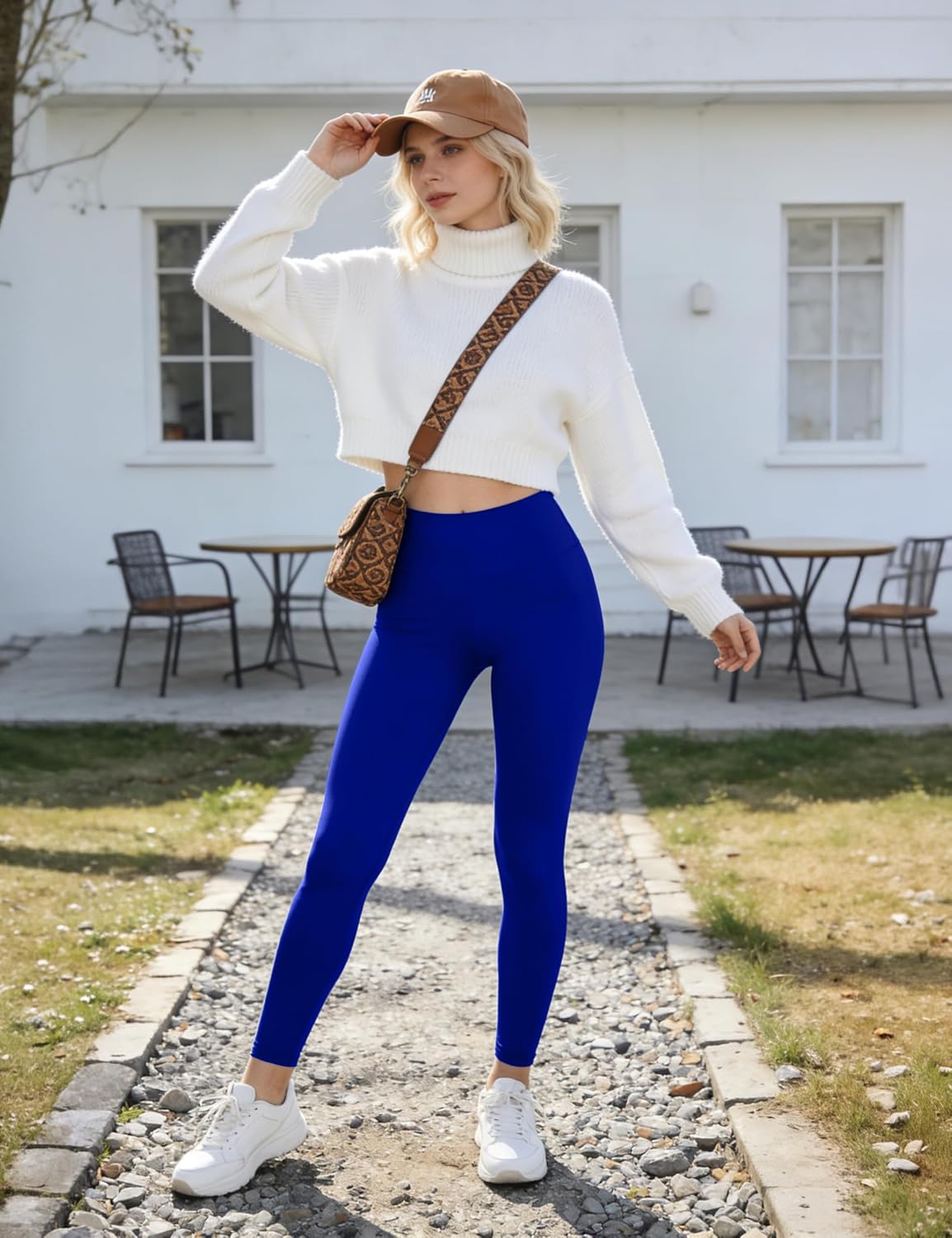 Blisset High Waist Leggings for Women - Opaque, Soft Tummy Control Athletic Pants for Yoga, Running, Workout and Gym